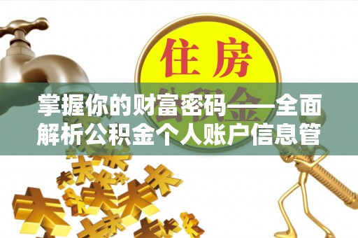 樟木头掌握你的财富密码——全面解析公积金个人账户信息管理与优化