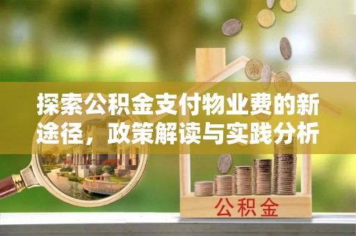 樟木头探索公积金支付物业费的新途径，政策解读与实践分析